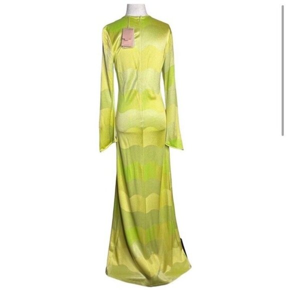 Alexis Serena Dress Lime Waves Maxi - Picture 6 of 8